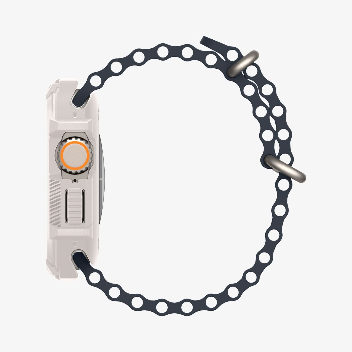 ACS07381 - Apple Watch (49mm) Rugged Armor in Dune Beige showing the side