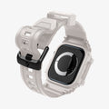 ACS08593 - Apple Watch 10 (42mm) Case Rugged Armor Pro in Dune Beige showing the back of watch face, partial sides and bottom