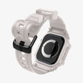 ACS08607 - Apple Watch 10 (46mm) Case Rugged Armor Pro in Dune Beige showing the back of watch face, partial sides and bottom