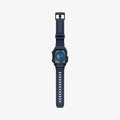 ACS08606 - Apple Watch 10 (46mm) Case Rugged Armor Pro in Navy Blue showing the front, strap band laid flatly