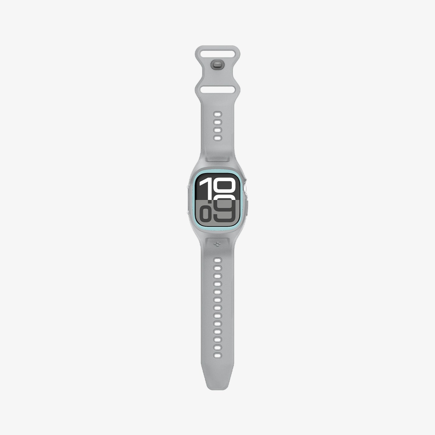 ACS09318 - Apple Watch 10 (46mm) Case Liquid Air Pro in Gray showing the front and side laid-out flat