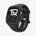 ACS09317 - Apple Watch 10 (46mm) Case Liquid Air Pro in Matte Black showing the front, side and inner bottom