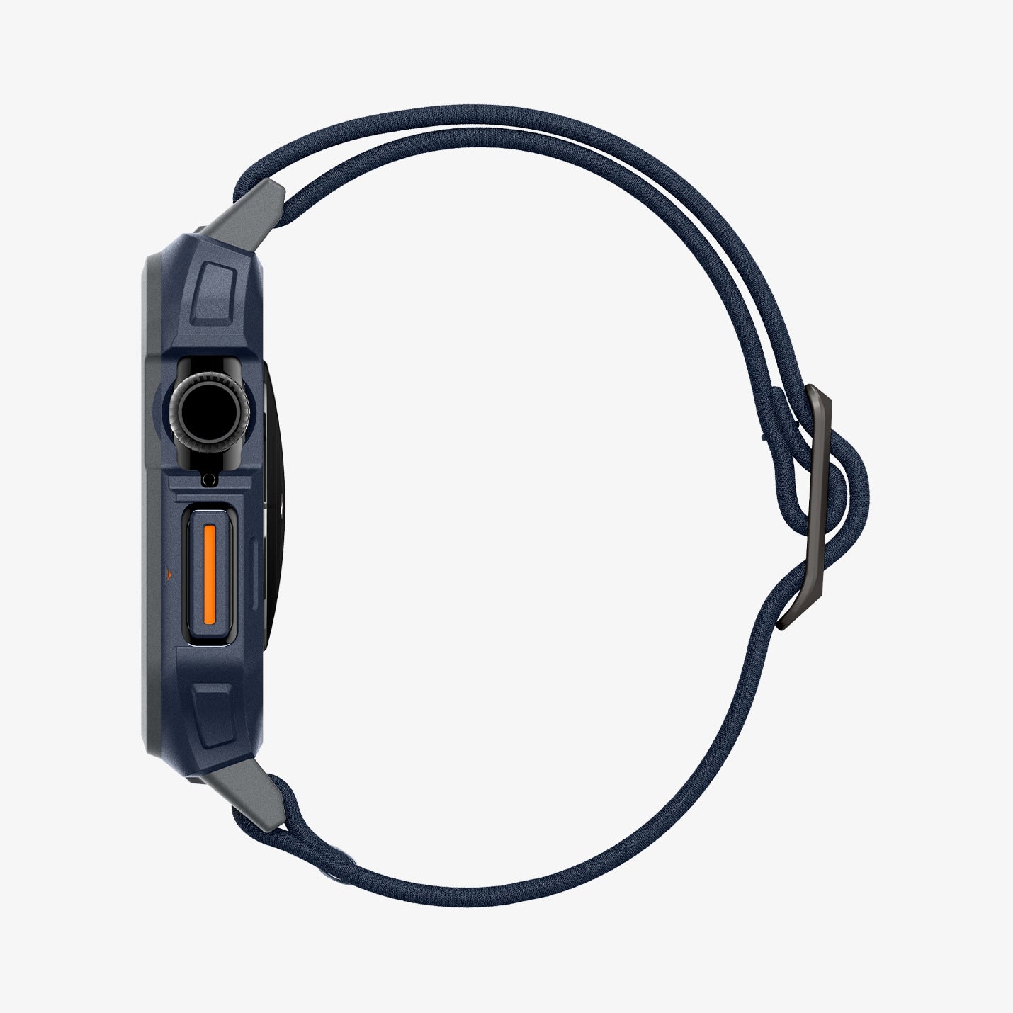 ACS08925 - Apple Watch 10 (46mm) Case Lite Fit Pro in Navy Blue showing the side