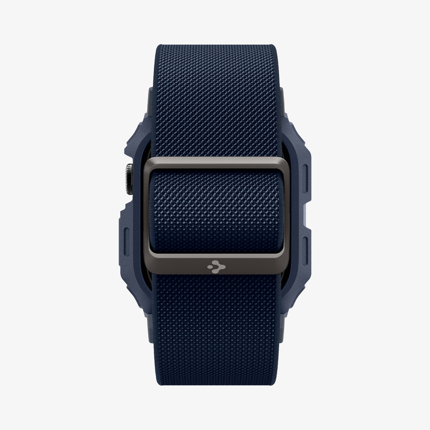 ACS08925 - Apple Watch 10 (46mm) Case Lite Fit Pro in Navy Blue showing the back bottom of the strap