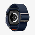 ACS08925 - Apple Watch 10 (46mm) Case Lite Fit Pro in Navy Blue showing the back, inner and back bottom