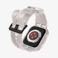 ACS07386 - Apple Watch (45mm) Rugged Armor Pro in Dune Beige showing the back, inner partial side and bottom
