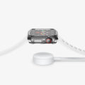 ACS00427 - Apple Watch Series (Apple Watch (40mm)) Case Ultra Hybrid in crystal clear showing the side with watch hovering above the charger