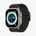 AMP05983 - Apple Watch Series (Apple Watch (49mm)/Apple Watch (45mm)/Apple Watch (42mm)) Watch Band Lite Fit Ultra in black showing the front and inside of band