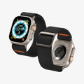 AMP05983 - Apple Watch Series (Apple Watch (49mm)/Apple Watch (45mm)/Apple Watch (42mm)) Watch Band Lite Fit Ultra in black showing the front and back