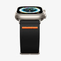 AMP05983 - Apple Watch Series (Apple Watch (49mm)/Apple Watch (45mm)/Apple Watch (42mm)) Watch Band Lite Fit Ultra in black showing the bottom and partial front