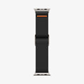 AMP05983 - Apple Watch Series (Apple Watch (49mm)/Apple Watch (45mm)/Apple Watch (42mm)) Watch Band Lite Fit Ultra in black showing the watch band laid out flat