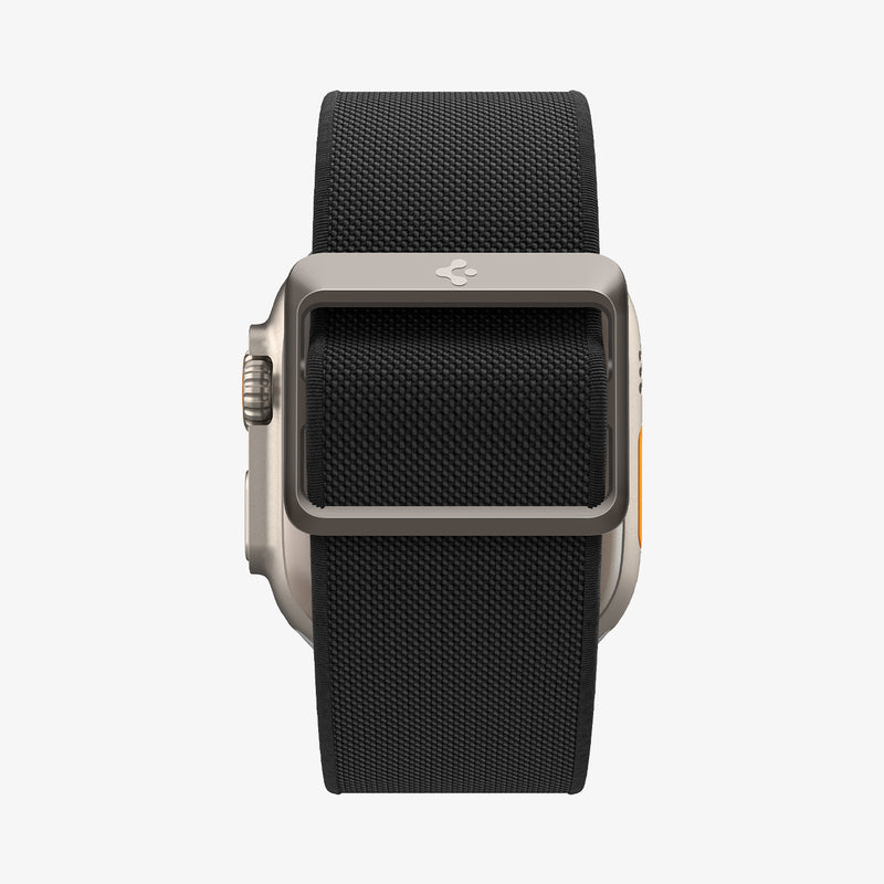 AMP05983 - Apple Watch Series (Apple Watch (49mm)/Apple Watch (45mm)/Apple Watch (42mm)) Watch Band Lite Fit Ultra in black showing the back of band