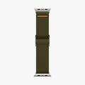 AMP05985 - Apple Watch Series (Apple Watch (49mm)/Apple Watch (45mm)/Apple Watch (42mm)) Watch Band Lite Fit Ultra in khaki showing the watch band laid out flat