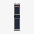 AMP05984 - Apple Watch Series (Apple Watch (49mm)/Apple Watch (45mm)/Apple Watch (42mm)) Watch Band Lite Fit Ultra in navy showing the watch band laid out flat