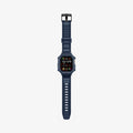 ACS07389 - Apple Watch (49mm) Rugged Armor Pro in Navy Blue showing the front and sides laid-out flat