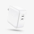 ACH02081 - ArcStation™ Pro GaN 70W Dual Port Wall Charger PE2007 in White showing the sides, and top of a charger 