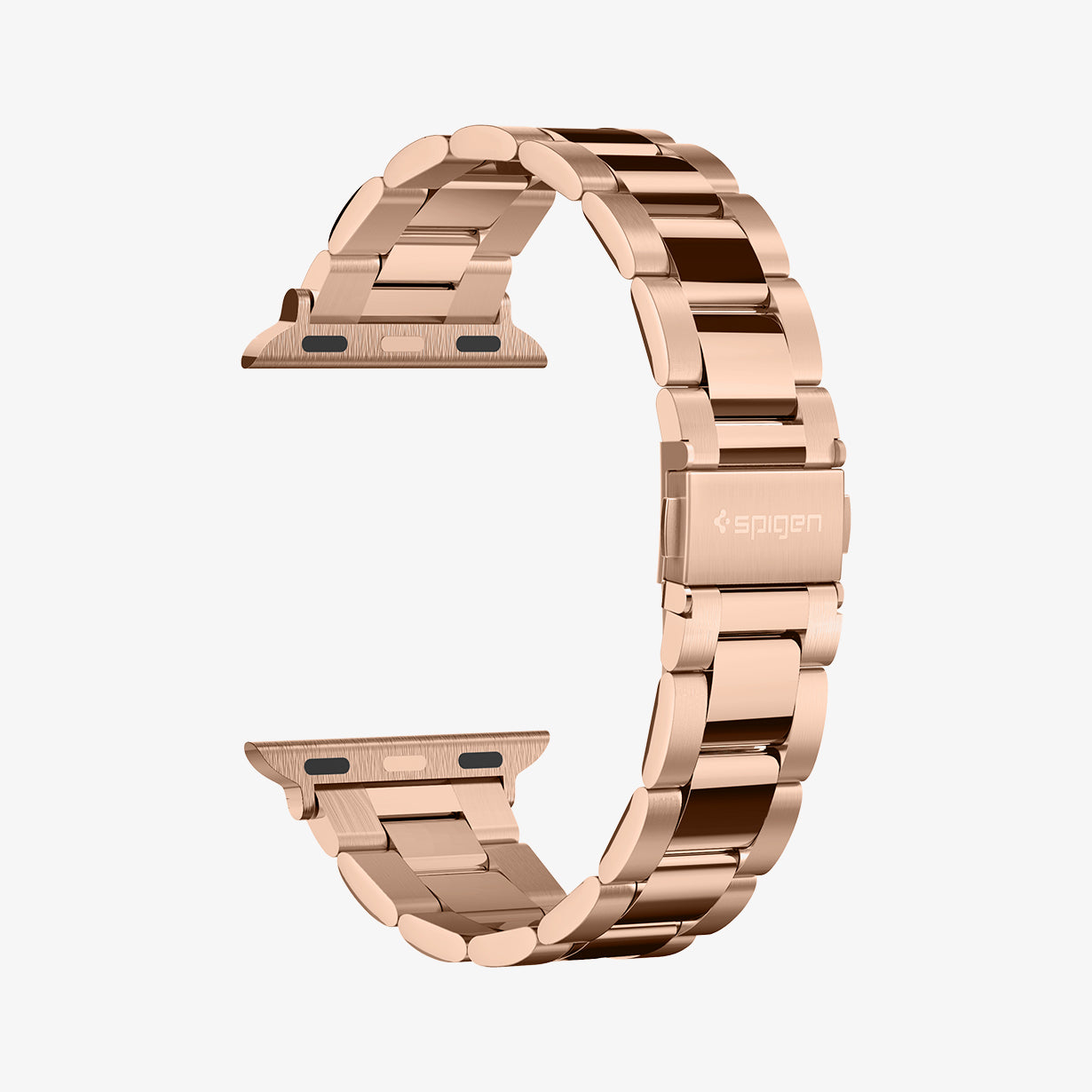 061MP25944 - Apple Watch Series 11/10 42mm, 9/8/7 41mm, SE3/SE2/SE/6/5/4 40mm, 3/2/1 38mm Modern Fit Rose Gold showing band without watch