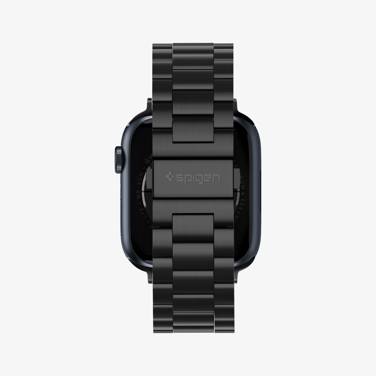 062MP25403 - Apple Watch Ultra 3/2/Ultra 49mm, Series 11/10 46mm, 9/8/7 45mm, SE3/SE2/SE/6/5/4 44mm, 3/2/1 42mm Modern Fit Black showing back