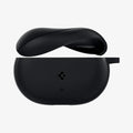 ACS04557 - Beats Earbuds Buds Case Silicone Fit in black showing the top bending and hovering above the bottom of case
