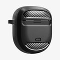 ACS05591 - Bose Earbuds Quiet Comfort 2 Case Rugged Armor in black showing the back and partial side