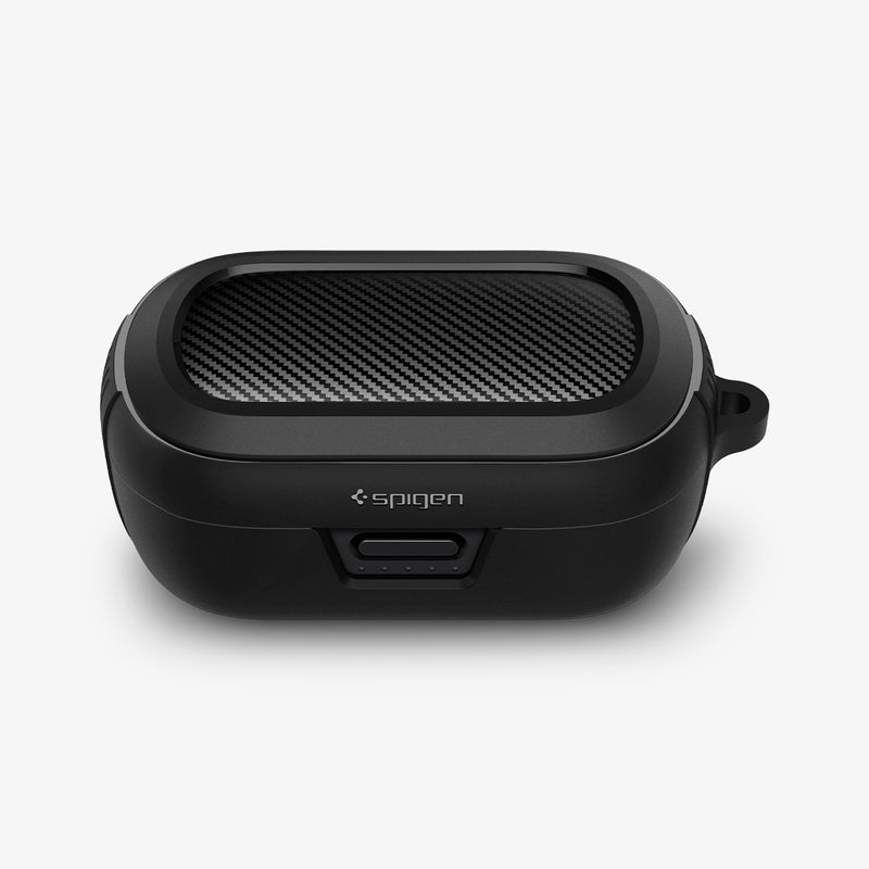 ASD02487 - Bose Earbuds Quiet Comfort Case Rugged Armor in black showing the top and front