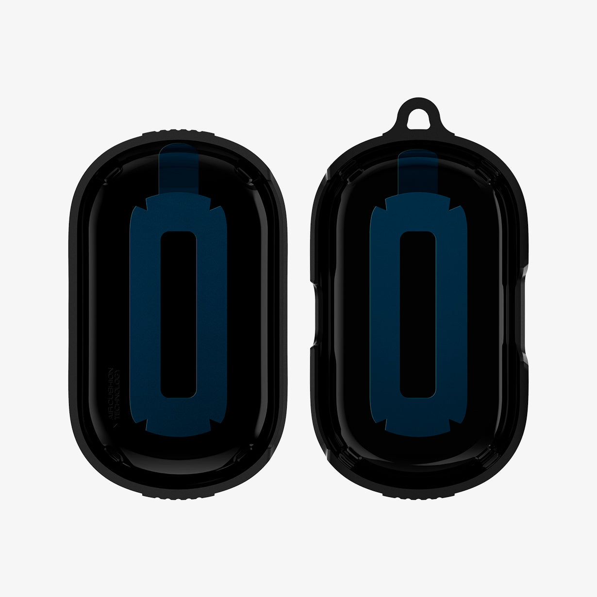 ASD02487 - Bose Earbuds Quiet Comfort Case Rugged Armor in black showing the inside of case