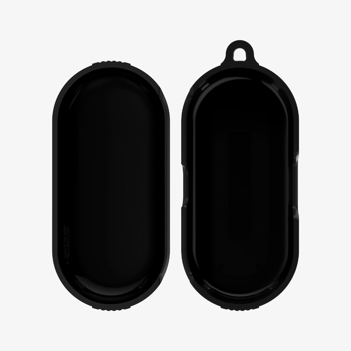 ASD02572 - Bose Earbuds Sports Case Rugged Armor in black showing the inside of case