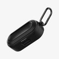 ASD02572 - Bose Earbuds Sports Case Rugged Armor in black showing the top, front and side with carabiner