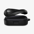 ASD02572 - Bose Earbuds Sports Case Rugged Armor in black showing the top of case bending and hovering above the earbuds