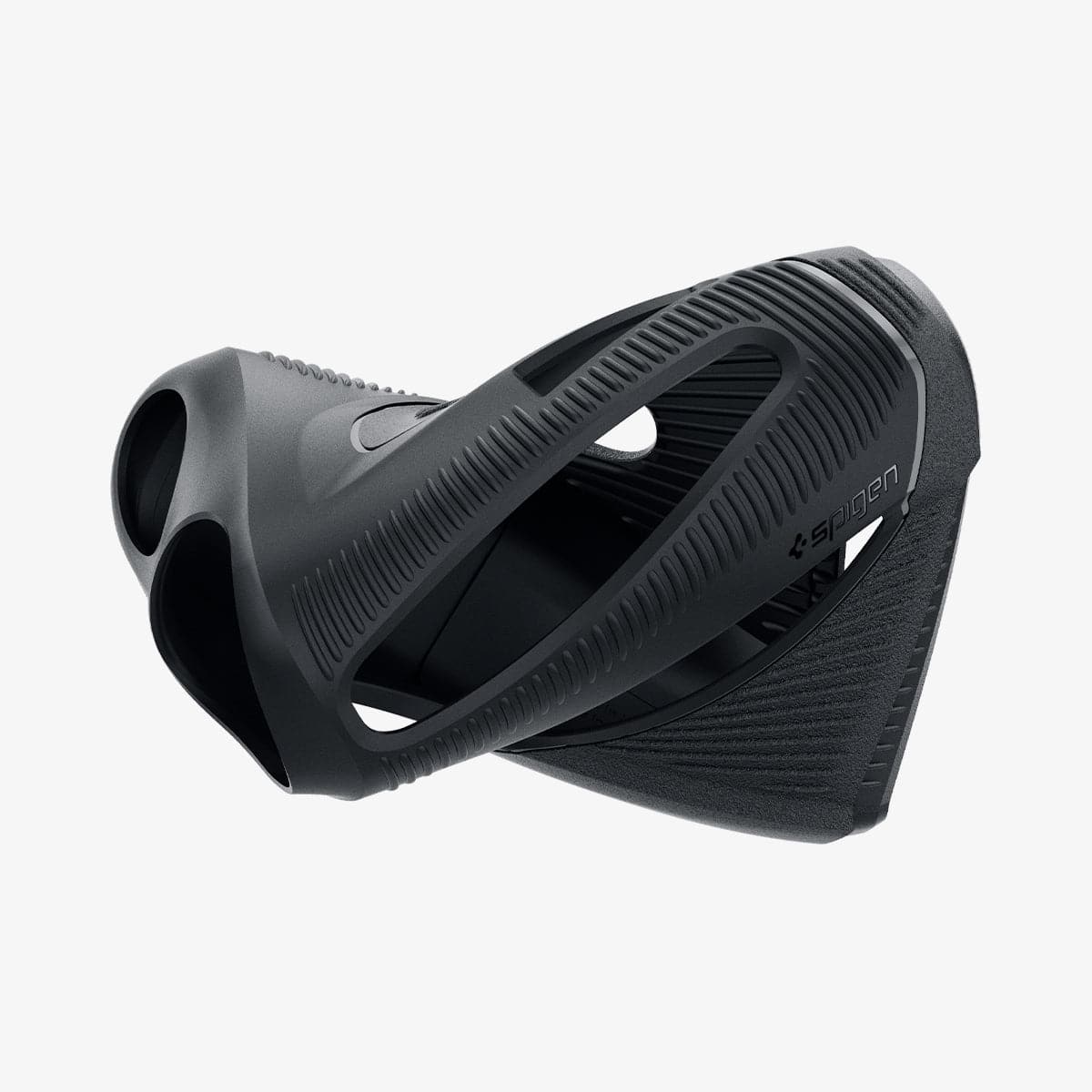 ACS04228 - Bushnell Pro XE Rangefinder AirTag Case in black showing the case bending to show the flexibility