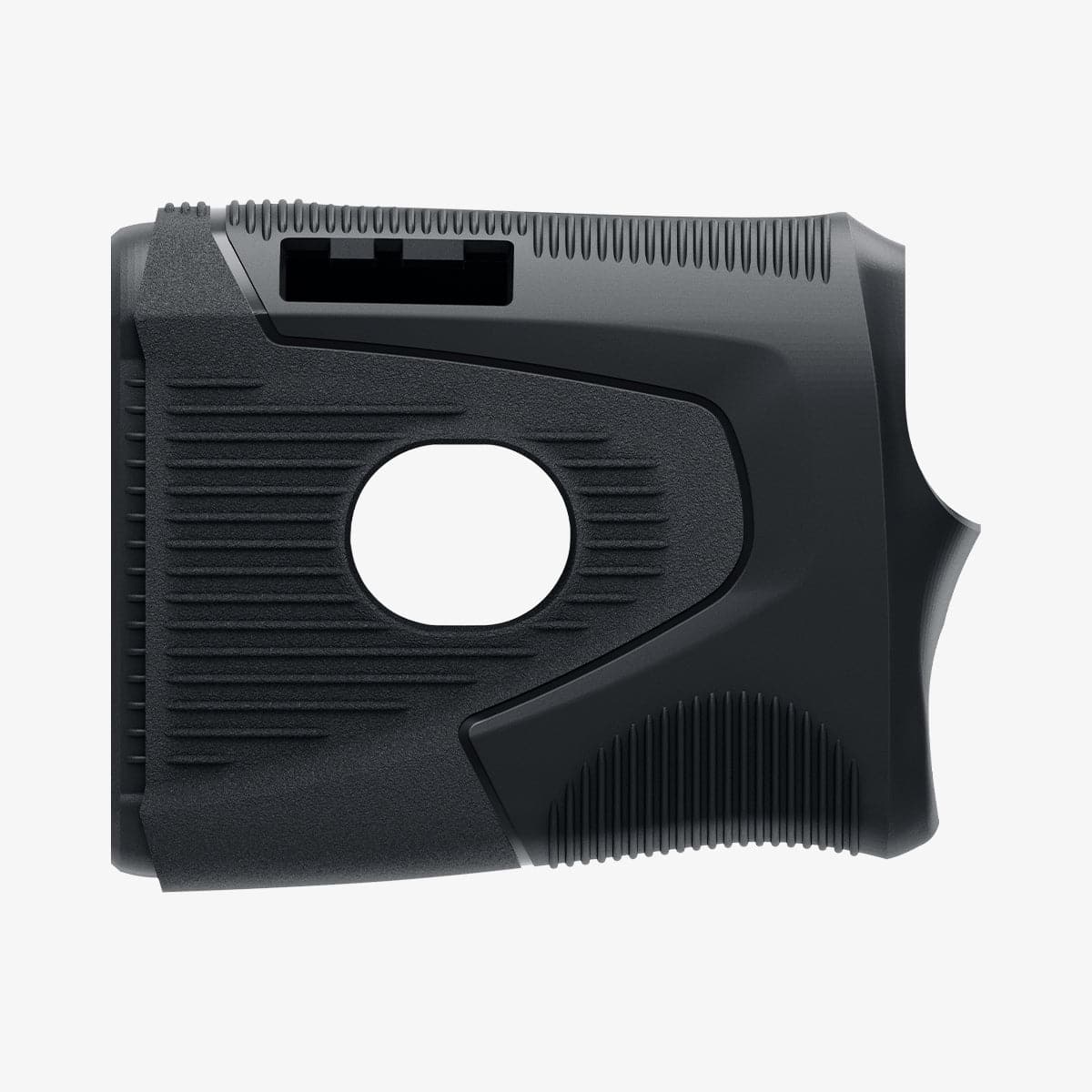 ACS04228 - Bushnell Pro XE Rangefinder AirTag Case in black showing the side with no rangefinder inside