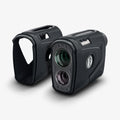 ACS04228 - Bushnell Pro XE Rangefinder AirTag Case in black showing the front, back and side