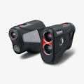 ACS04229 - Bushnell Tour V5 Shift Rangefinder AirTag Case in charcoal showing the front, back and side