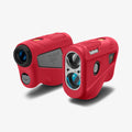 ACS07052 - Bushnell Tour V6 Rangefinder Case Silicone Fit AirTag in red showing the front, back and sides