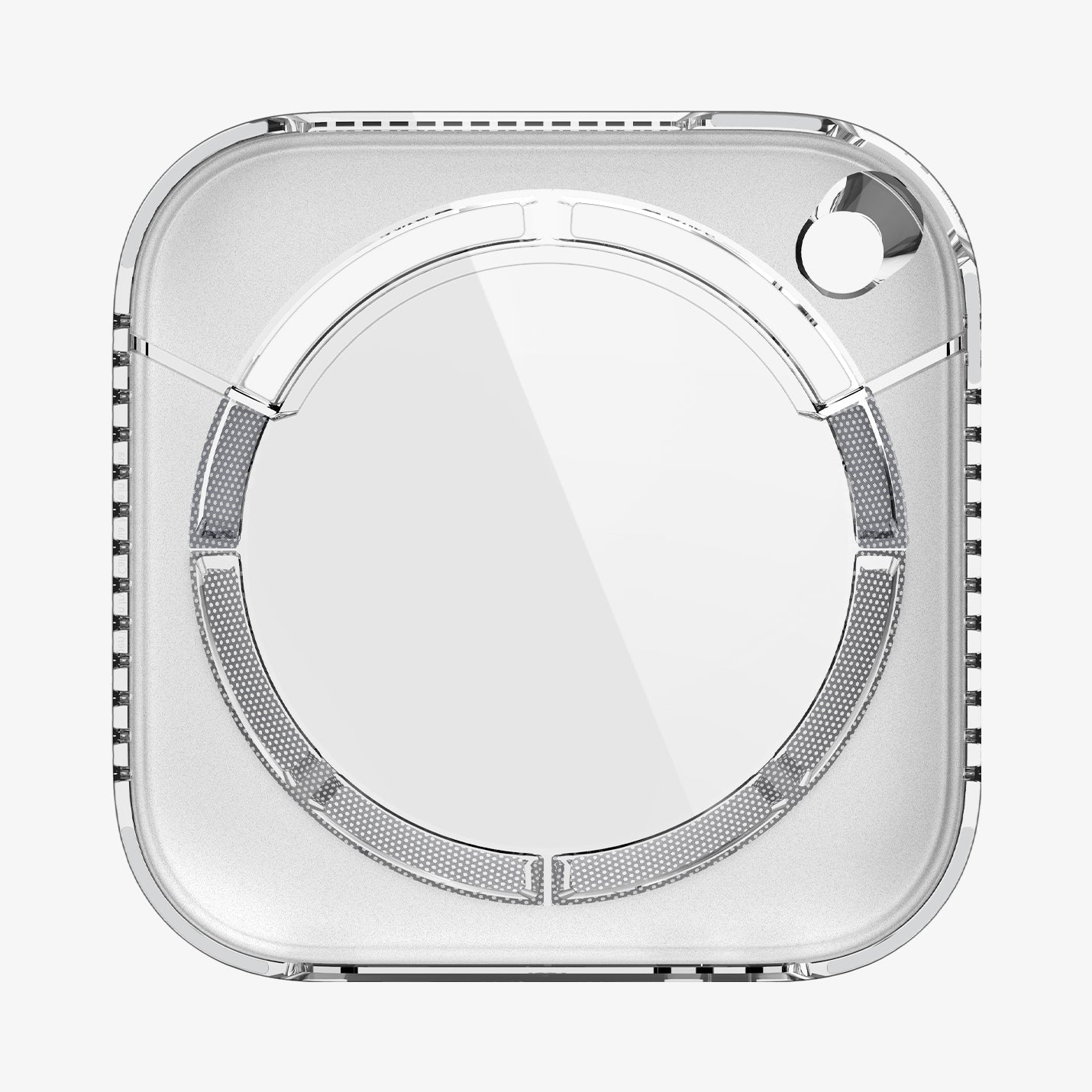 ACS09210 - Apple Mac Mini Stand | Ultra Hybrid in Crystal Clear showing the inside of stand
