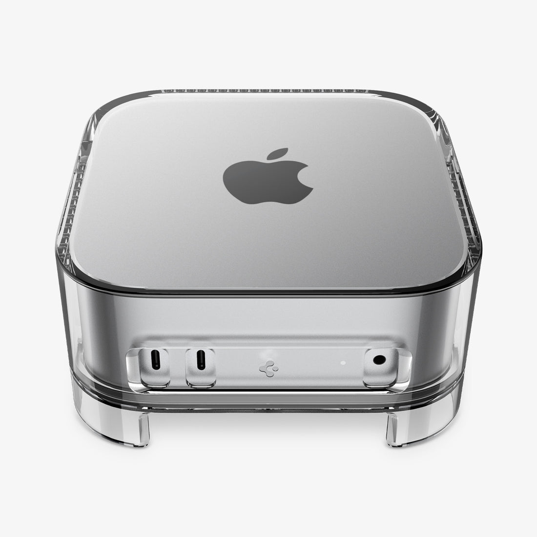 ACS09210 - Apple Mac Mini Stand | Ultra Hybrid in Crystal Clear showing the front and top