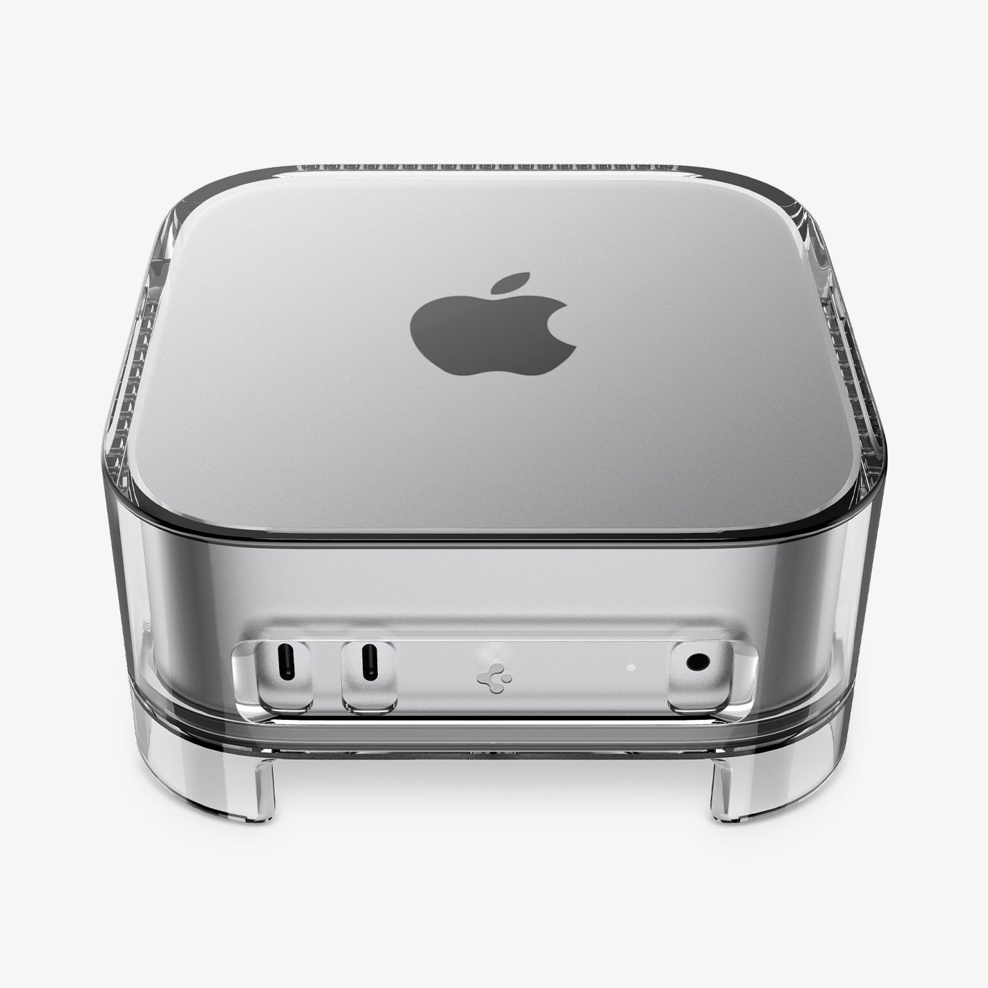 ACS09210 - Apple Mac Mini Stand | Ultra Hybrid in Crystal Clear showing the front and top
