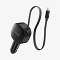 ACP10515 - Car Charger | EV603BT in Black showing front and cable