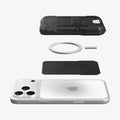 AFA09327 - Tough Armor Pro Card Holder (MagFit) in Black showing magnet hovering over the case