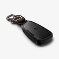 ACS11419 - Chevrolet & GMC Key Fob Cover | CK100 showing key fob cover angled view with carbon fiber back panel and nylon strap carabiner