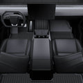 ACP08260 - Tesla Cybertruck WeatherBloc Floor Mat CLF in Black showing the front view facing the tesla monitor