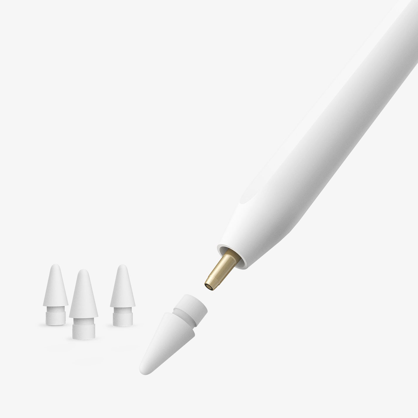 APP07858 - Apple Stylus Pen | DA12 White showing pen tip