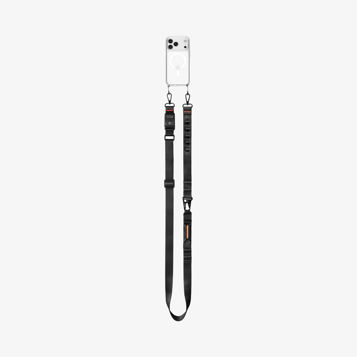 AFA10616 - Tag Strap | DA30M in Black showing front with a phone