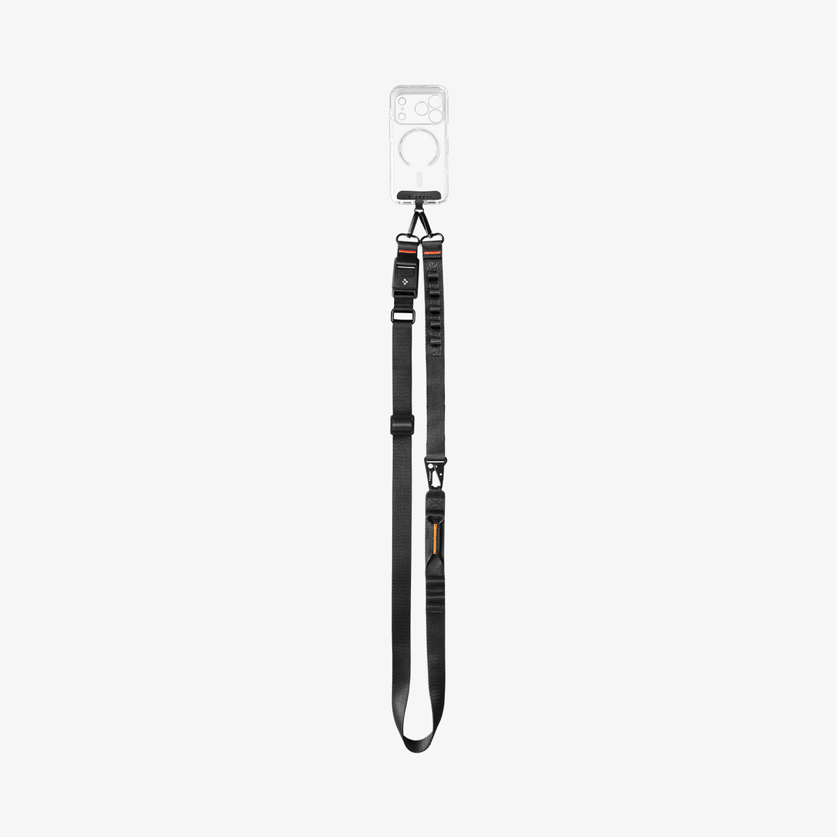 AFA10616 - Tag Strap | DA30M in Black showing with a phone case