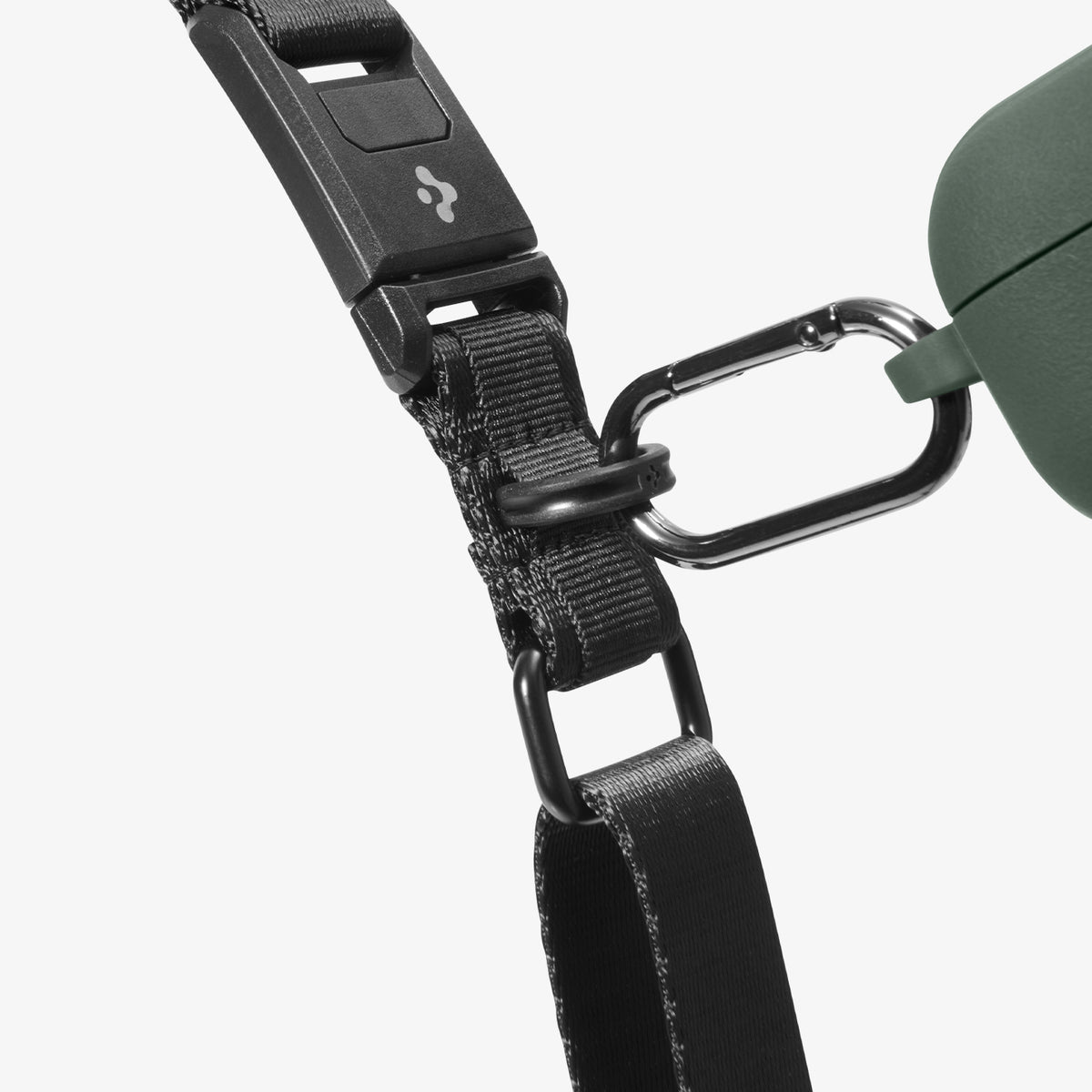 AFA10616 - Tag Strap | DA30M in Black showing strap and airpod case
