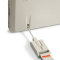 AFA10617 - DA30S LS lanyard strap close up showing reinforced tether connector securely attached to phone case port with durable woven cord and locking module