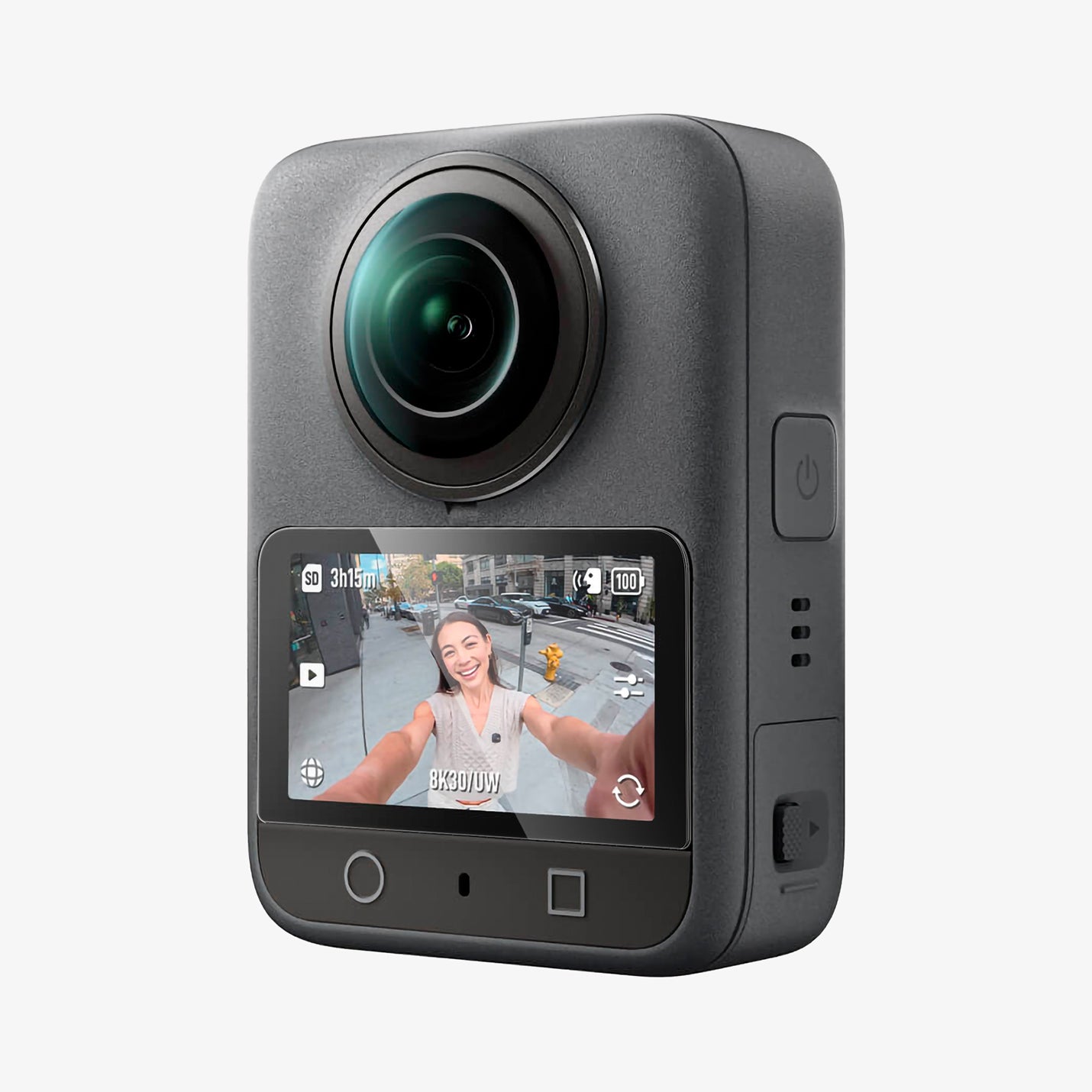 AGL10796 - DJI Osmo 360 Glas.tR SLIM showing front and side