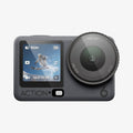 AGL11837 - DJI Osmo Action 6 GLAS.tR SLIM showing an action camera front view with screen and lens protectors applied