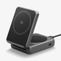 ACH10399 - 2-in-1 Magnetic Wireless Charger | EF302MOQ (Mag Fit) in Black showing front with stand up