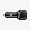 ACP09543 - ArcStation™ Essential 113W USB C Fast Car Charger | EV1133 showing a side profile of the charger's plug and carbon-fiber body